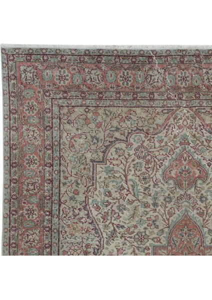 223 x 325 cm Benzersiz Eski Köy Halısı, El Yapımı Türk Madalyonlu Tasarım Halı fırsatları