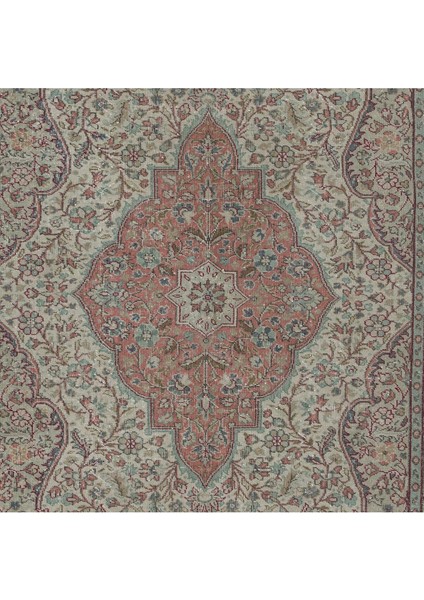 223 x 325 cm Benzersiz Eski Köy Halısı, El Yapımı Türk Madalyonlu Tasarım Halı indirimleri