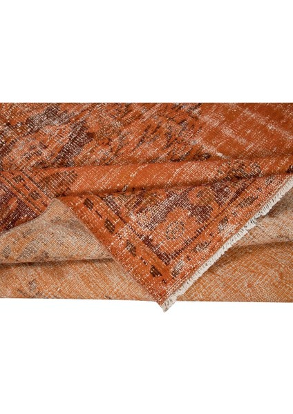 190 x 290 cm Turuncu Halı, Yenilenmiş El Dokuma Halı, El Yapımı Halı, El Düğümlü Modern Halı modelleri