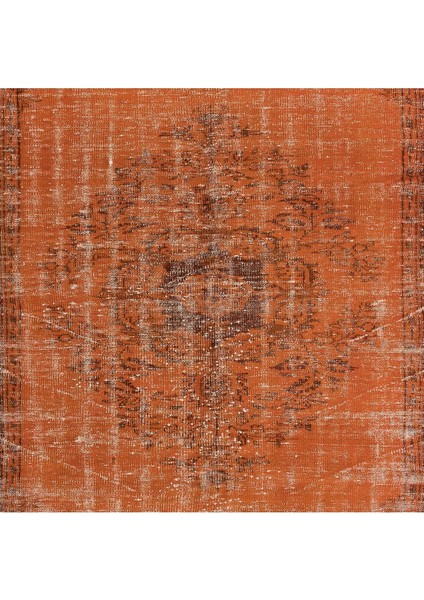 190 x 290 cm Turuncu Halı, Yenilenmiş El Dokuma Halı, El Yapımı Halı, El Düğümlü Modern Halı indirimleri