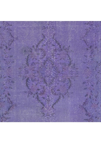 187 x 294 cm Çağdaş El Yapımı Türk Halısı, Eski El Düğümlü Halı, Mor Ofis Halısı
