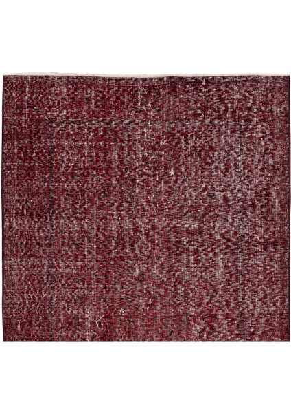 118 x 211 cm El Dokuması Yeniden Boyanmış Eski Türk Halısı, Modern Kırmızı El Yapımı Yünlü Halı fırsatları