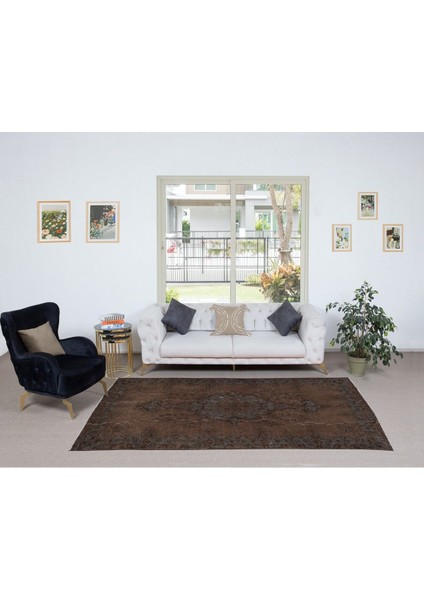 170 x 317 cm Kahverengi Tonlarda El Dokuması Halı, Modern El Düğümlü Halı, Eski Türk Halısı fiyatları