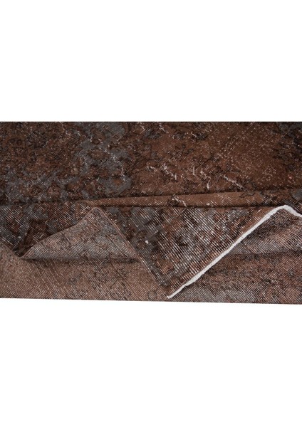 170 x 317 cm Kahverengi Tonlarda El Dokuması Halı, Modern El Düğümlü Halı, Eski Türk Halısı modelleri