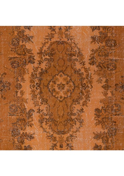 170 x 285 cm Çağdaş El Yapımı Turuncu Halı, Modern El Dokuma Yeniden Boyanmış Halı indirimleri