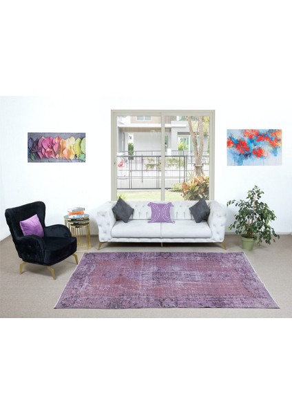 187 x 286 cm Mor Tonlarda El Dokuması Halı, Modern El Düğümlü Halı, Eski Türk Halısı fiyatları