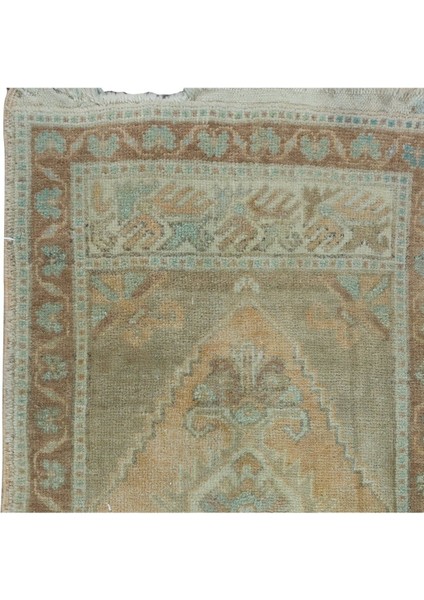 50 x 103 cm Soluk Eski Uşak Küçük Halı. El Yapımı Paspas, Hamam Paspası, Mutfak Küçük Boy Halı fırsatları