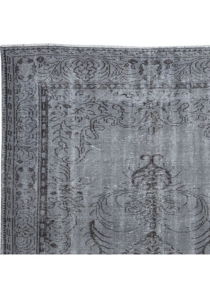 185 x 297 cm Gri Tonlarda El Dokuması Halı, Modern El Düğümlü Halı, Eski Türk Halısı fırsatları