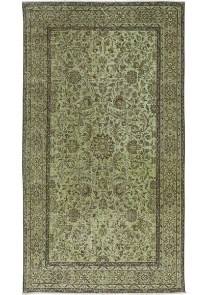 172 x 292 cm Modern Ev ve Ofis Dekoru Için Yeşil Halı, El Yapımı Anadolu Halı