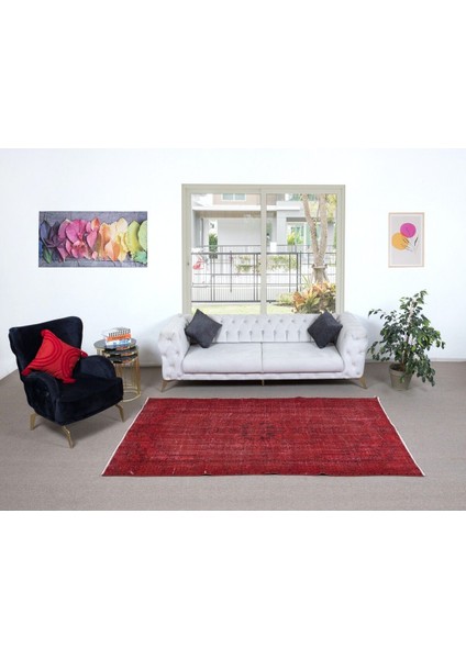 152 x 250 cm , Kırmızı Oturma Odası Halısı, Yenilenmiş Türk Halısı, El Düğümlü Alan Halısı fiyatları