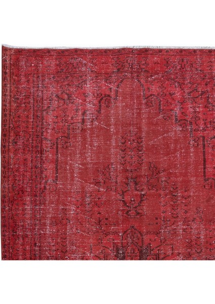 152 x 250 cm , Kırmızı Oturma Odası Halısı, Yenilenmiş Türk Halısı, El Düğümlü Alan Halısı fırsatları
