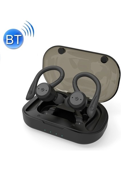 BE1032 Kulak Kancası Su Geçirmez Spor Tws Kablosuz Bluetooth Kulaklık-Gül Kırmızısı (Yurt Dışından)