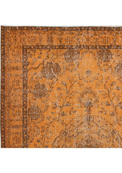 180 x 271 cm Modern Çocuk Odası Halısı, El Dokuma Turuncu Halı, El Düğümlü Alan Halısı fırsatları