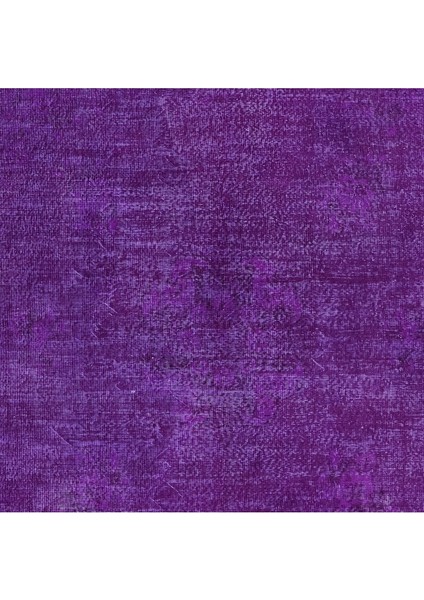 220 x 331 cm Yeniden Boyanmış Mor El Dokuma Halı, El Yapımı Eski Halı indirimleri