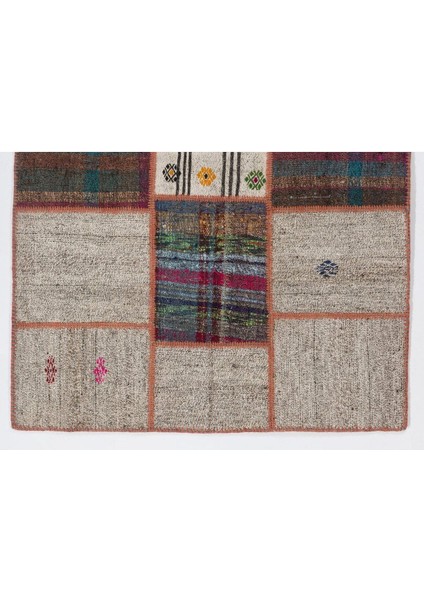 135 x 190 cm El Yapımı Eski Patchwork Kilim Rug, Diğer Ölçüleri Mevcut modelleri