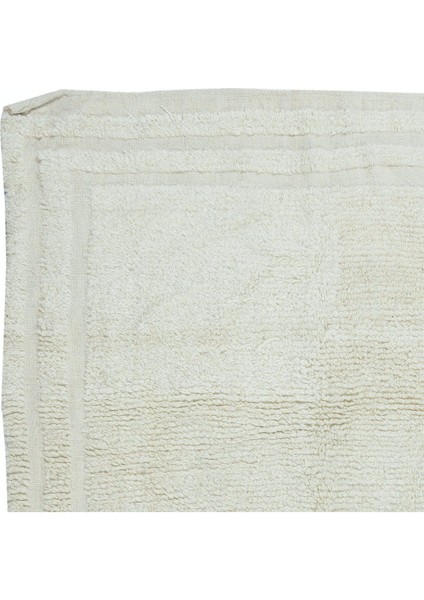 112 x 115 cm 20. Yüzyıl Sonu Anadolu "tülü" Halısı, Doğal Yün, Minimalist Düz Bej Küçük Halı fırsatları