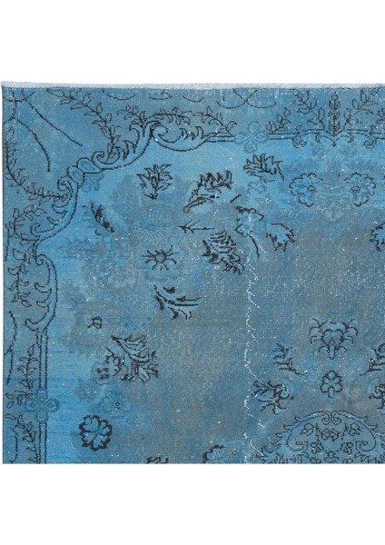 215 x 306 cm El Düğümlü Açık Mavi Halı, Modern El Dokuması Yün ve Pamuktan Yapılmış Alan Halısı fırsatları