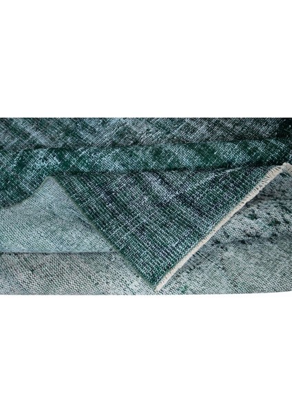 157 x 262 cm Yeşil Tonlarda El Dokuması Halı, Modern El Düğümlü Halı, Eski Türk Halısı modelleri