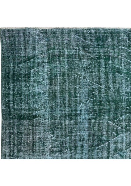 157 x 262 cm Yeşil Tonlarda El Dokuması Halı, Modern El Düğümlü Halı, Eski Türk Halısı fırsatları