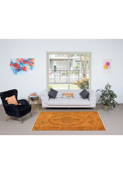 154 x 245 cm Çağdaş El Dokuması Turuncu Halı, Oturma Odası Dekoru Halı, Salon Halısı fiyatları