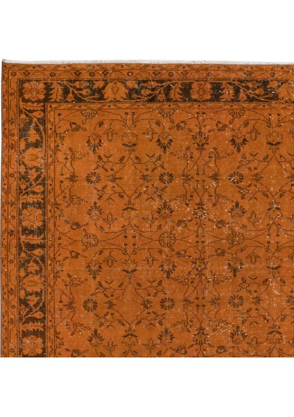 176 x 283 cm Modern El Yapımı Halı, El Dokuma Halı, Turuncu Tonlarda Yenilenmiş Halı fırsatları