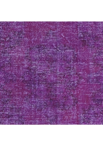152 x 243 cm Mor Anadolu Halısı, Yenilenmiş El Yapımı Türk Halısı, Yün ve Pamuklu Halı