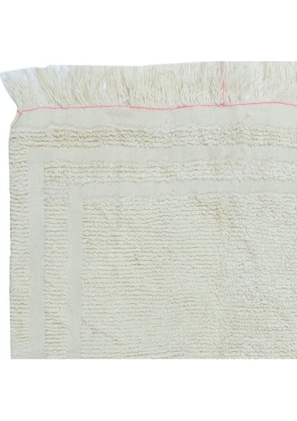 97 x 110 cm D Bej Eski Anadolu "tülü" Halısı, Doğal Yün, Minimalist Küçük Halı