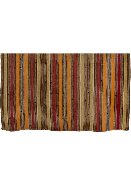 184 x 217 cm Eski Türk Kilimi, Çizgi Desenli Düz Dokuma Kilim modelleri