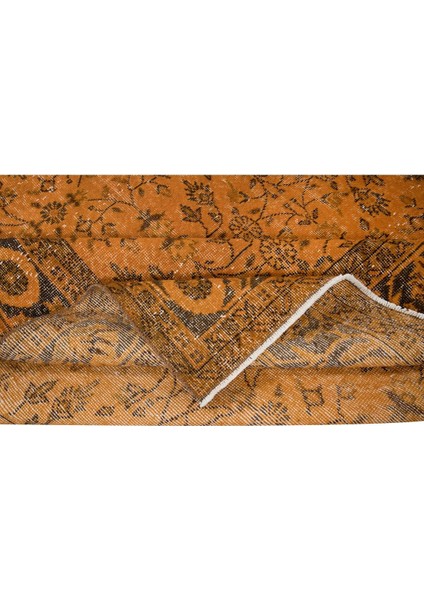 202 x 318 cm Turuncu El Düğümlü Halı, Modern Mutfak Halısı, Modern Ofis Halısı modelleri