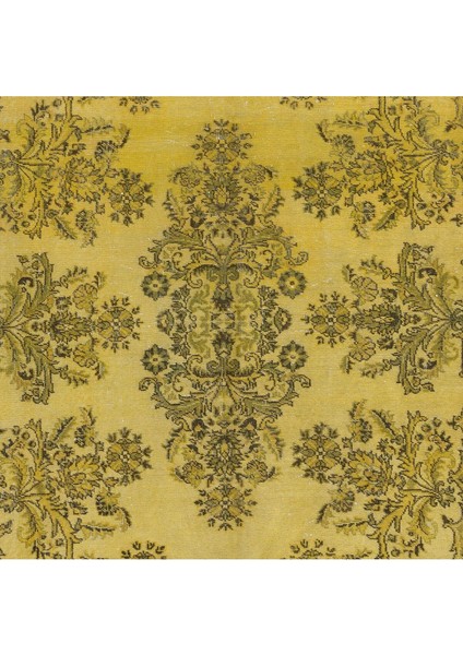 155 x 271 cm Sarı Halı, Yenilenmiş Türk Halısı, Modern El Dokuması Halı indirimleri