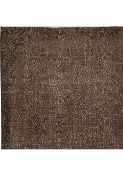 170 x 268 cm Modern Ev ve Ofis Dekoru Için Kahverengi Halı, El Yapımı Anadolu Halı