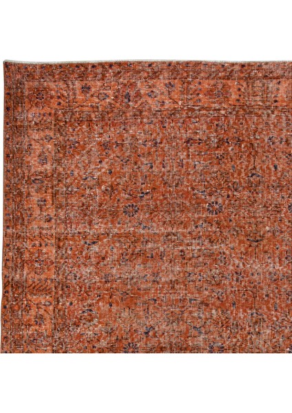 204 x 300 cm Eski El Yapımı Türk Işi Turuncu Halı, El Dokuma Turuncu Halı fırsatları