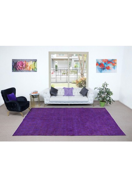 220 x 330 cm Mor Dış & Iç Mekan Halısı, El Yapımı Halı, El Dokuma Türk Halısı, Eski Yenilenmiş Halı fiyatları