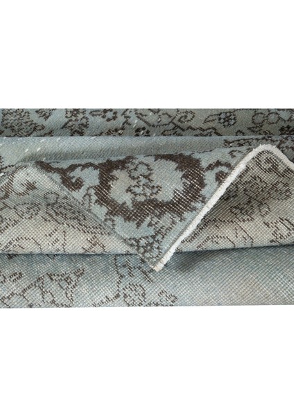 116 x 208 cm Çağdaş Mavi Halı, El Düğümlü Mutfak Halısı, Çiçek Desenli Küçük Halı modelleri