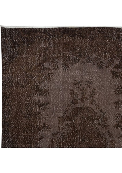 172 x 273 cm Çağdaş El Düğümlü Halı, Kahverengi El Dokuması Yün ve Pamuktan Yapılmış Alan Halısı fırsatları