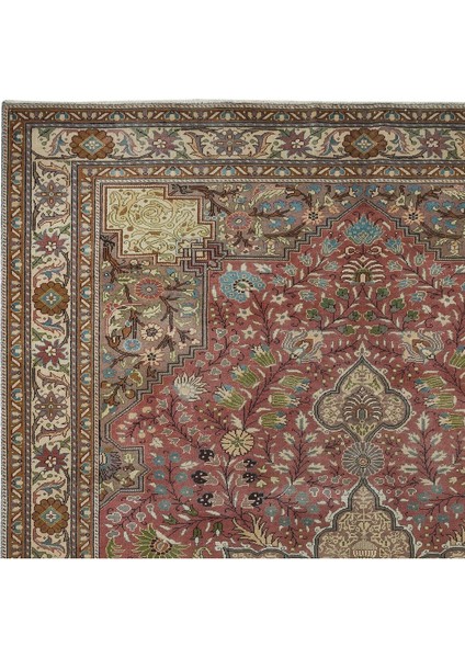 192 x 293 cm Olağanüstü Eski Geleneksel Halı, Tamamen Yün, Madalyon Tasarımlı El Yapımı Türk Halısı fırsatları