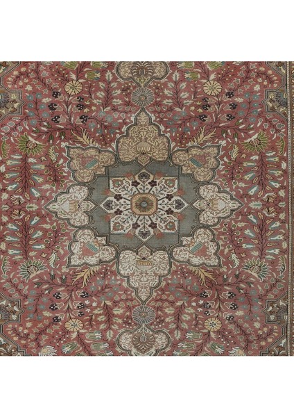 192 x 293 cm Olağanüstü Eski Geleneksel Halı, Tamamen Yün, Madalyon Tasarımlı El Yapımı Türk Halısı indirimleri