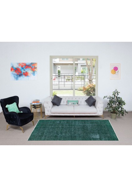 155 x 265 cm Modern Ev Dekoru Halı, Yeşil El Yapımı Halı, Geleneksel Yünlü Halı fiyatları