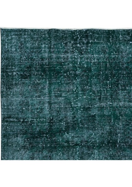 112 x 196 cm Çağdaş El Düğümlü Halı, Yeşil El Dokuması Yün ve Pamuktan Yapılmış Alan Halısı fırsatları
