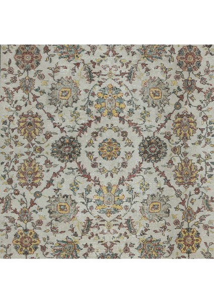200 x 310 cm Kır Evleri, Rustik ve Geleneksel Iç Mekanlar Için Eski El Yapımı Çiçek Desenli Halı
