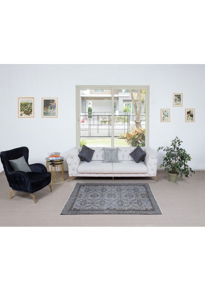 110 x 182 cm Modern El Yapımı Halı, Gri Çocuk Odası Halı, Gri Ev Dekoru fiyatları