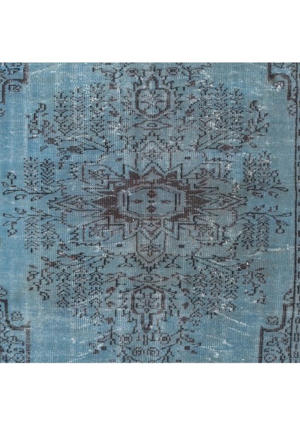 188 x 305 cm Modern Ev Dekoru Halı, Mavi El Yapımı Halı, Geleneksel Yünlü Halı indirimleri