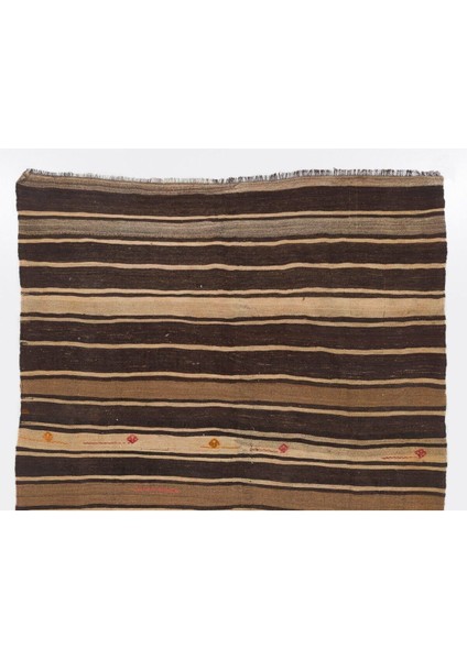 194 x 301 cm Çizgi Desenli El Dokuması Eski Kilim. Doğal Yün fiyatları
