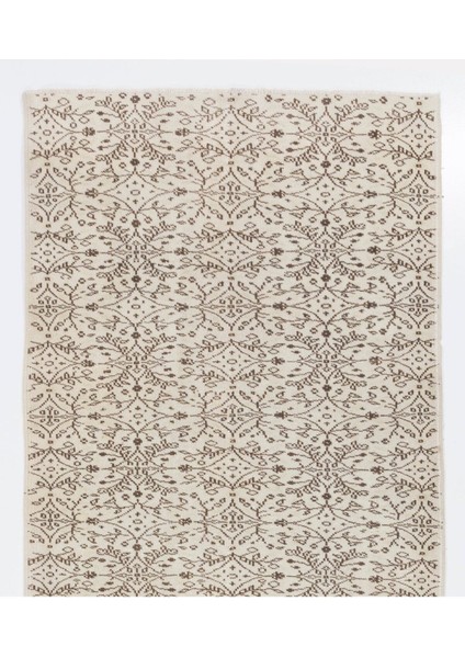 142 x 345 cm Eski El Yapımı Anadolu Yolluk, Bej Uzun Halı