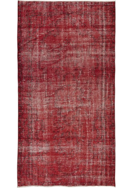 147 x 262 cm Çağdaş Kırmızı Otantik Yünlü Halı, El Dokuması Yeniden Boyanmış Eski Türk Halısı fiyatları