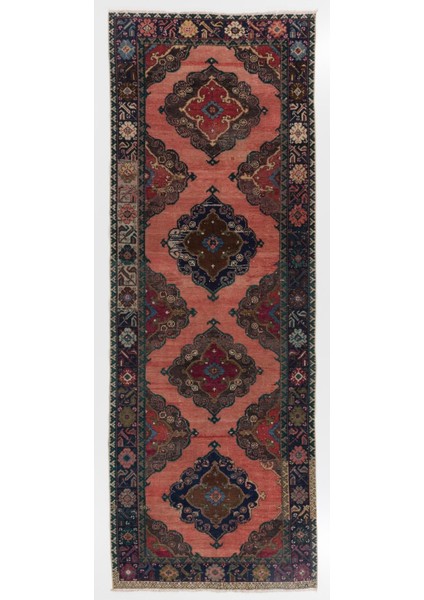 138 x 384 cm Antre Hol Halı, Eski Türk Yolluk Halısı. Koridor Için El Yapımı Yün Halı