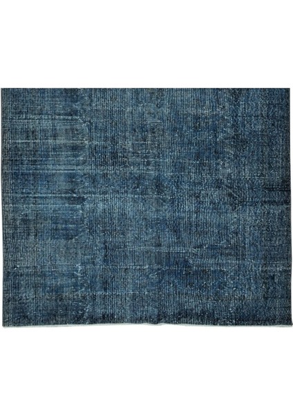 195 x 310 cm El Dokuması Yeniden Boyanmış Eski Türk Halısı, Modern Mavi El Yapımı Yünlü Halı indirimleri