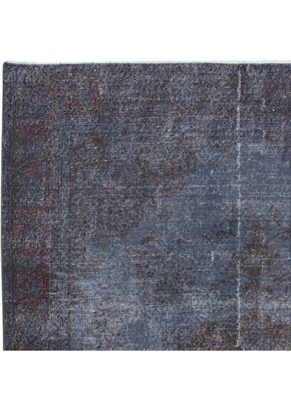 186 x 280 cm El Düğümlü Mavi Halı, Modern El Dokuması Yün ve Pamuktan Yapılmış Alan Halısı