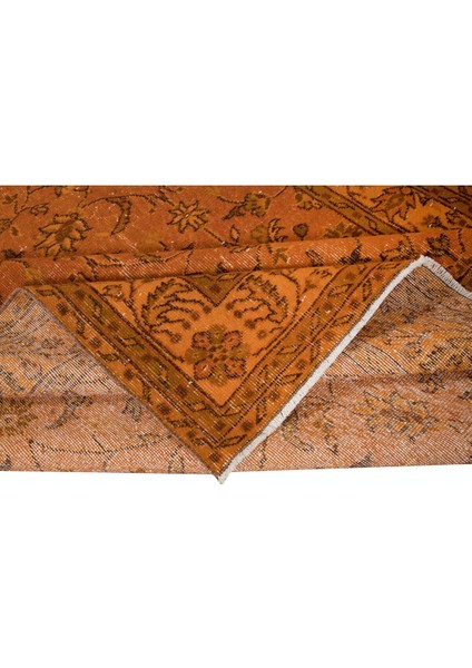 182 x 296 cm El Dokuma Alan Halısı, El Düğümlü Turuncu Modern Halı modelleri