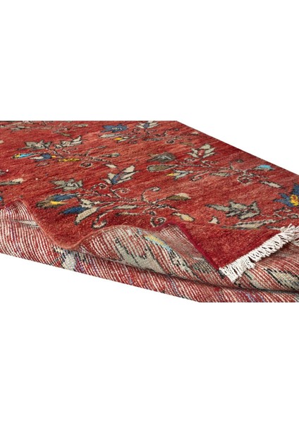 98 x 215 cm Koridor Dekoru Için Renkli Çiçekli Eski El Yapımı Yolluk Halı, Antre Hol Halı modelleri